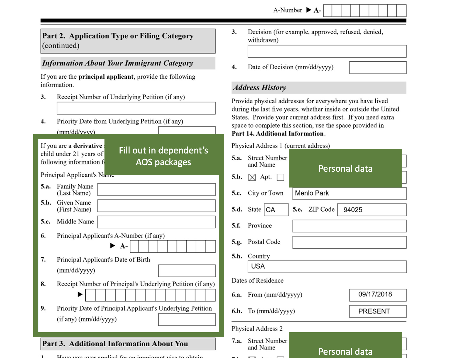 adjustment of status example